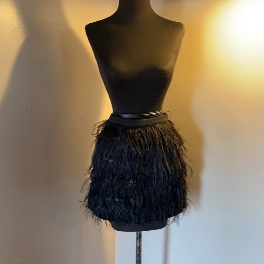 Lucy Paris Feather Mini Skirt